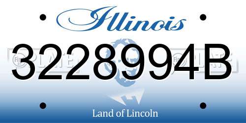 3228994B Illinois License Plate