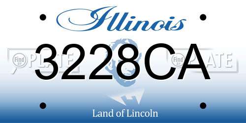 3228CA Illinois License Plate