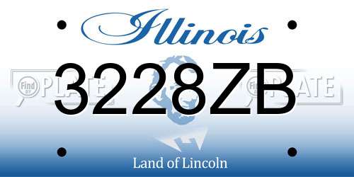 3228ZB Illinois License Plate