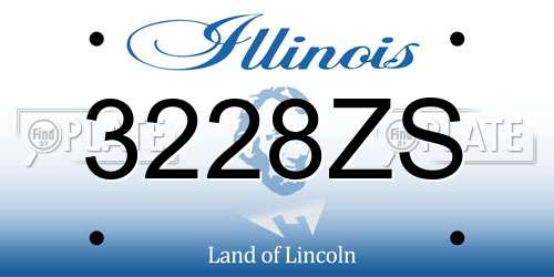 3228ZS Illinois License Plate