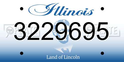 3229695 Illinois License Plate
