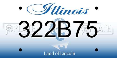 322B75 Illinois License Plate