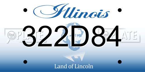 322D84 Illinois License Plate