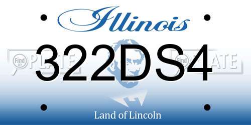 322DS4 Illinois License Plate
