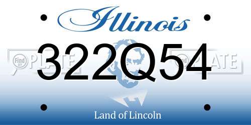 322Q54 Illinois License Plate