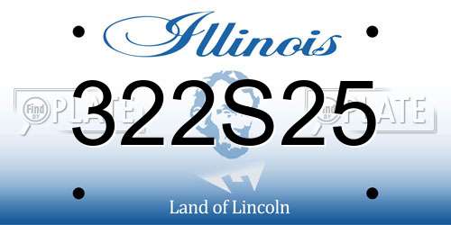 322S25 Illinois License Plate