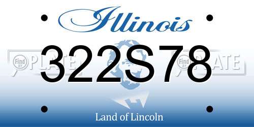 322S78 Illinois License Plate