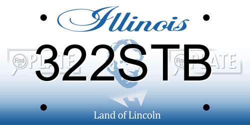 322STB Illinois License Plate