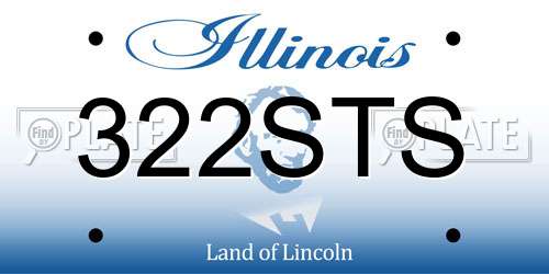 322STS Illinois License Plate