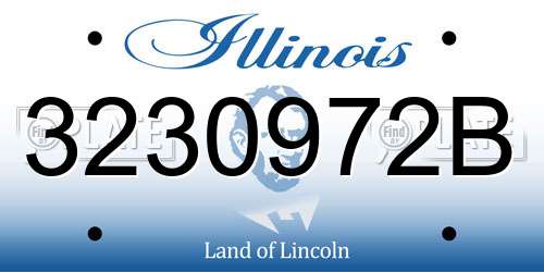 3230972B Illinois License Plate