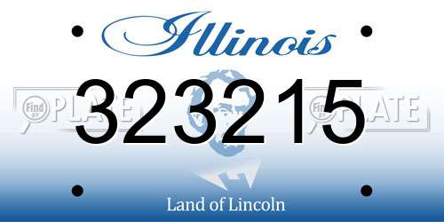 323215 Illinois License Plate