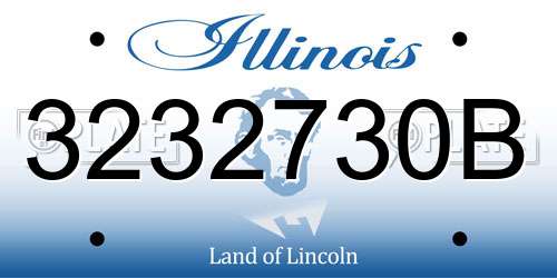 3232730B Illinois License Plate