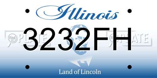 3232FH Illinois License Plate