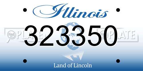 323350 Illinois License Plate