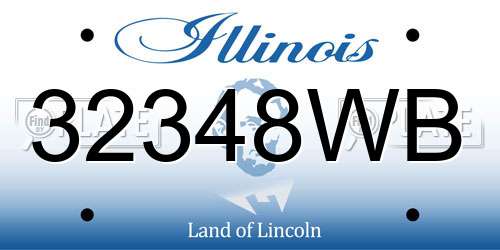 32348WB Illinois License Plate