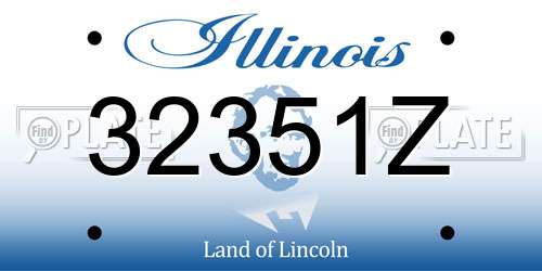32351Z Illinois License Plate