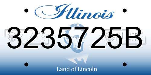 3235725B Illinois License Plate