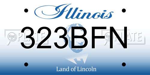 323BFN Illinois License Plate
