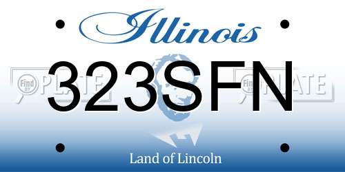 323SFN Illinois License Plate