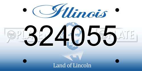 324055 Illinois License Plate