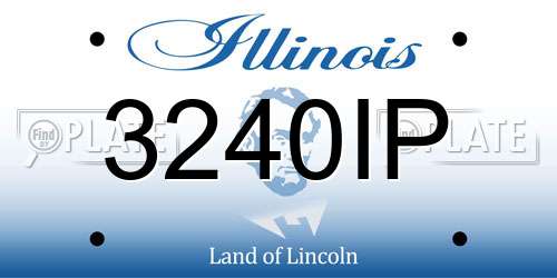 3240IP Illinois License Plate