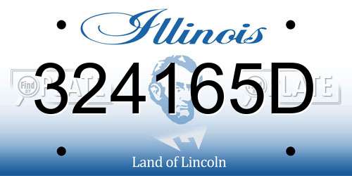 324165D Illinois License Plate