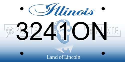 3241ON Illinois License Plate