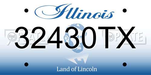 32430TX Illinois License Plate