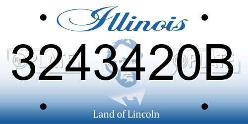 3243420B Illinois License Plate