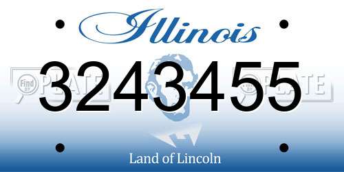 3243455 Illinois License Plate