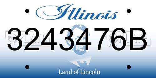 3243476B Illinois License Plate