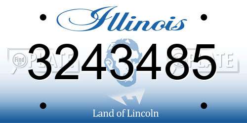 3243485 Illinois License Plate