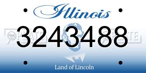 3243488 Illinois License Plate