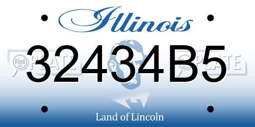 32434B5 Illinois License Plate