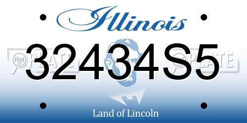 32434S5 Illinois License Plate