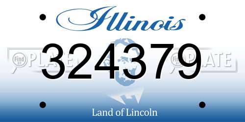 324379 Illinois License Plate