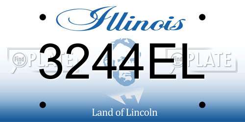 3244EL Illinois License Plate