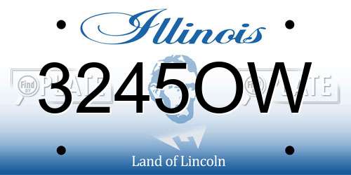3245OW Illinois License Plate