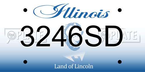 3246SD Illinois License Plate