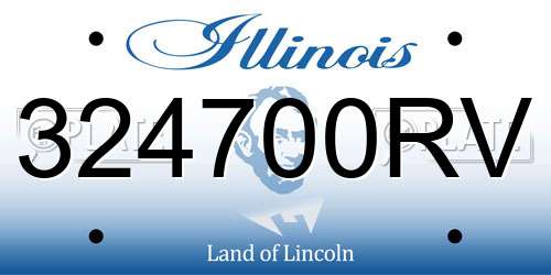 324700RV Illinois License Plate