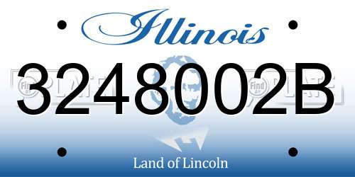 3248002B Illinois License Plate