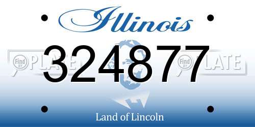324877 Illinois License Plate
