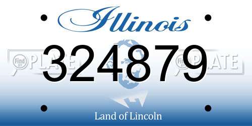 324879 Illinois License Plate