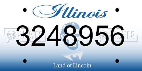 3248956 Illinois License Plate