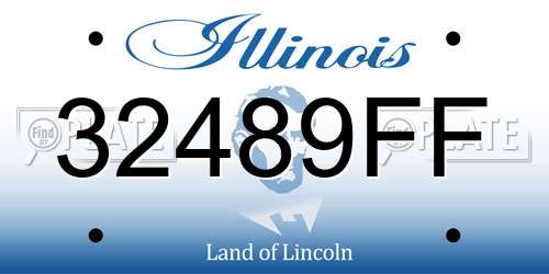 32489FF Illinois License Plate