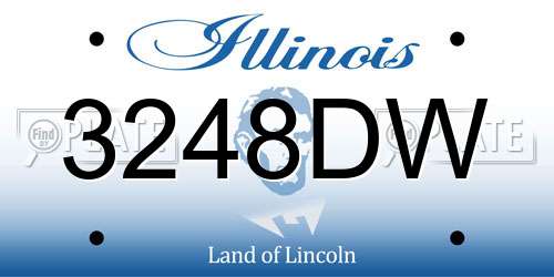 3248DW Illinois License Plate