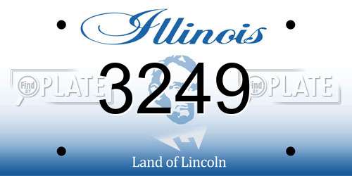 3249 Illinois License Plate