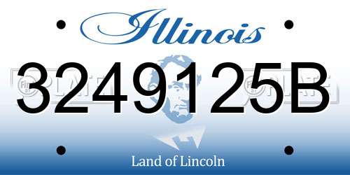 3249125B Illinois License Plate