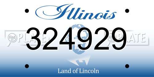 324929 Illinois License Plate