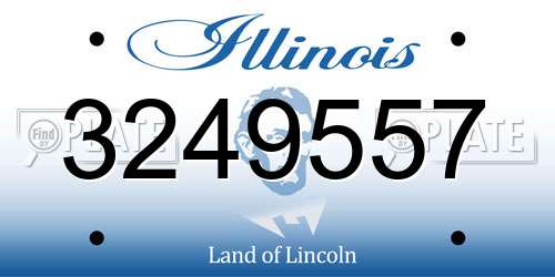 3249557 Illinois License Plate
